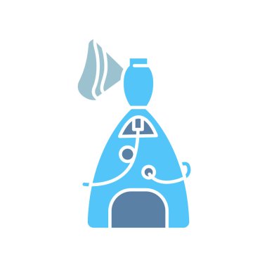 Dijital ve yazdırma projeleri için akıllı astım ilacı siyah çizgi simgesi. Uygulamalar ve web siteleri için en az temiz simgeler. UI UX ve markalaşma için modern basit simgeler