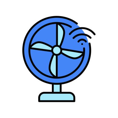 Dijital ve yazdırma projeleri için akıllı fan siyah çizgi simgesi. Uygulamalar ve web siteleri için en az temiz simgeler. UI UX ve markalaşma için modern basit simgeler