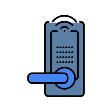 akıllı kilitler dijital ve yazdırma projeleri için siyah çizgi simgesi. Uygulamalar ve web siteleri için en az temiz simgeler. UI UX ve markalaşma için modern basit simgeler