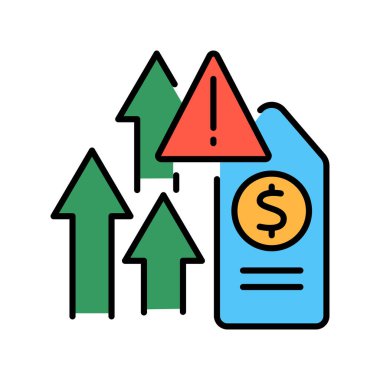 Dijital ve yazdırma projeleri için enflasyon renk çizgisi simgesi. Uygulamalar ve web siteleri için en az temiz simgeler. UI UX ve markalaşma için modern basit simgeler