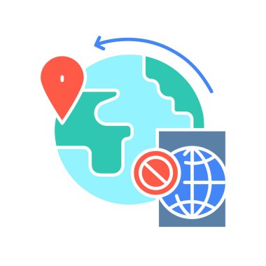 Dijital ve yazdırma projeleri için sınırdışı rengi düz simgesi. Uygulamalar ve web siteleri için en az temiz simgeler. UI UX ve markalaşma için modern basit simgeler