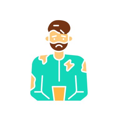 Dijital ve yazdırma projeleri için ırksal Ekonomik Uyumsuzluk renk çizgisi simgesi. Uygulamalar ve web siteleri için en az temiz simgeler. UI UX ve markalaşma için modern basit simgeler