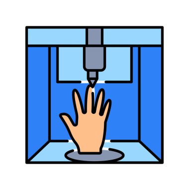 Dijital ve yazdırma projeleri için 3D el yazısı renk düz simgesi. Uygulamalar ve web siteleri için en az temiz simgeler. UI UX ve markalaşma için modern basit simgeler