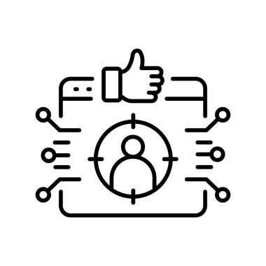 Dijital ve yazdırma projeleri için ürün önerisi siyah çizgi simgesi. Uygulamalar ve web siteleri için en az temiz simgeler. UI UX ve markalaşma için modern basit simgeler