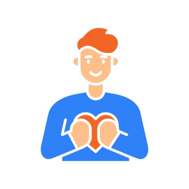 Dijital ve yazdırma projeleri için duygu rengi düz simgesi. Uygulamalar ve web siteleri için en az temiz simgeler. UI UX ve markalaşma için modern basit simgeler