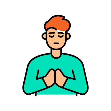 Dijital ve yazdırma projeleri için duygu renk çizgisi simgesi umut edin. Uygulamalar ve web siteleri için en az temiz simgeler. UI UX ve markalaşma için modern basit simgeler