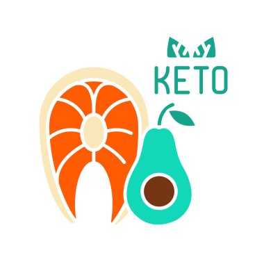 Dijital ve yazdırma projeleri için keto diyet renk çizgisi simgesi. Uygulamalar ve web siteleri için en az temiz simgeler. UI UX ve mardin için modern basit simgeler
