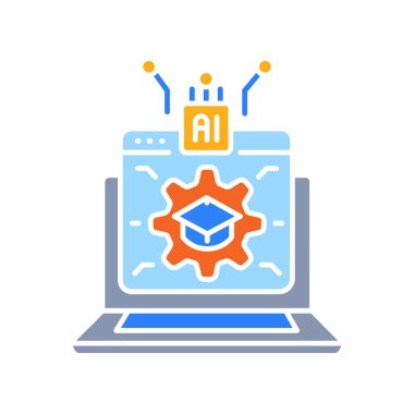 Dijital ve yazdırma projeleri için otomatik yaratılış eğitim programı düz renk simgesi. Uygulamalar ve web siteleri için en az temiz simgeler. UI UX ve markalaşma için modern basit simgeler