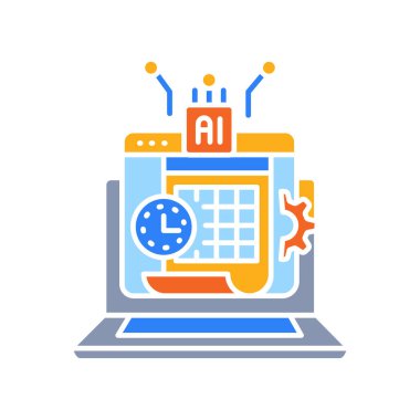 Optimizasyon sınıfı dijital ve yazdırma projeleri için renk düz simgesi çizer. Uygulamalar ve web siteleri için en az temiz simgeler. UI UX ve markalaşma için modern basit simgeler