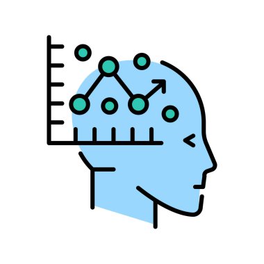 dijital ve yazdırma projeleri için veri analizi renk düz simgesi. Uygulamalar ve web siteleri için en az temiz simgeler. UI UX ve markalaşma için modern basit simgeler