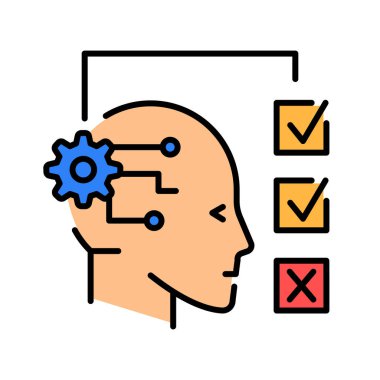 Dijital ve yazdırma projeleri için takviye öğrenme renk düz simgesi. Uygulamalar ve web siteleri için en az temiz simgeler. UI UX ve markalaşma için modern basit simgeler