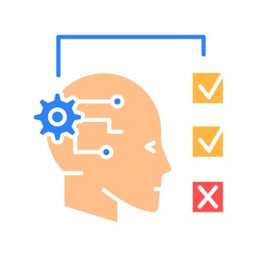 Dijital ve yazdırma projeleri için takviye öğrenme renk düz simgesi. Uygulamalar ve web siteleri için en az temiz simgeler. UI UX ve markalaşma için modern basit simgeler