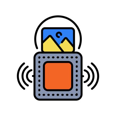 Dijital ve yazdırma projeleri için fotoelektrik sensör renk simgesi. Uygulamalar ve web siteleri için en az temiz simgeler. UI UX ve markalaşma için modern basit simgeler