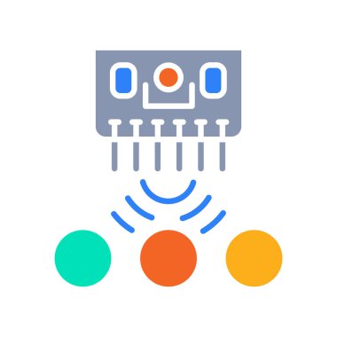 Dijital ve yazdırma projeleri için renk sensörü renk düz simgesi. Uygulamalar ve web siteleri için en az temiz simgeler. UI UX ve markalaşma için modern basit simgeler