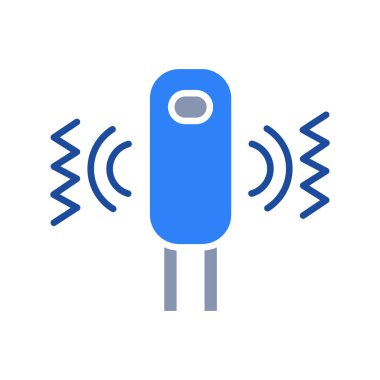 Dijital ve yazdırma projeleri için titreşim sensörü renk simgesi. Uygulamalar ve web siteleri için en az temiz simgeler. UI UX ve markalaşma için modern basit simgeler