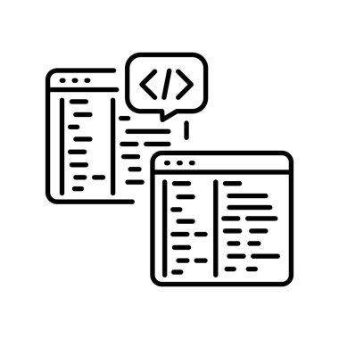 Dijital ve yazdırma projeleri için siyah çizgi simgesini yeniden ayıran otomatik kod. Uygulamalar ve web siteleri için en az temiz simgeler. UI UX ve markalaşma için modern basit simgeler