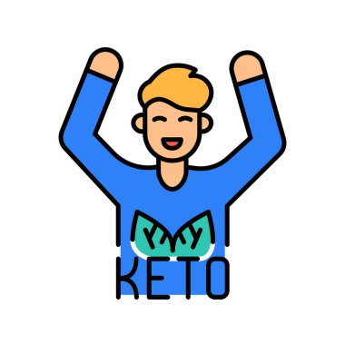 Dijital ve yazdırma projeleri için keto diyet renk çizgisi simgesi. Uygulamalar ve web siteleri için en az temiz simgeler. UI UX ve markalaşma için modern basit simgeler