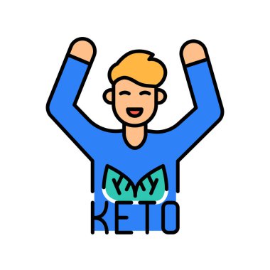 Dijital ve yazdırma projeleri için keto diyet renk çizgisi simgesi. Uygulamalar ve web siteleri için en az temiz simgeler. UI UX ve markalaşma için modern basit simgeler