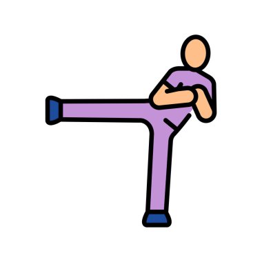 Dijital ve yazdırma projeleri için bacak çalışması renk çizgisi simgesi. Uygulamalar ve web siteleri için en az temiz simgeler. UI UX ve markalaşma için modern basit simgeler