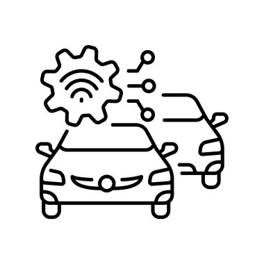 Dijital ve yazdırma projeleri için yapay zeka siyah çizgi simgesi. Uygulamalar ve web siteleri için en az temiz simgeler. UI UX ve markalaşma için modern basit simgeler