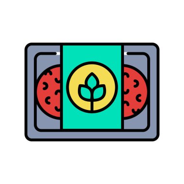 Dijital ve yazdırma projeleri için sebze eti rengi simgesi. Uygulamalar ve web siteleri için en az temiz simgeler. UI UX ve markalaşma için modern basit simgeler