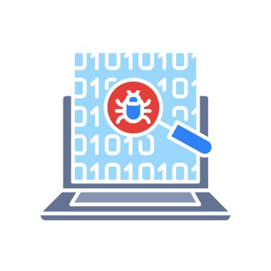 Dijital ve yazdırma projeleri için hata algılama renk düz simgesi. Uygulamalar ve web siteleri için en az temiz simgeler. UI UX ve markalaşma için modern basit simgeler