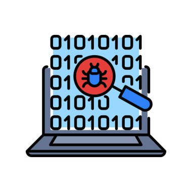 Dijital ve yazdırma projeleri için hata algılama renk çizgisi simgesi. Uygulamalar ve web siteleri için en az temiz simgeler. UI UX ve markalaşma için modern basit simgeler