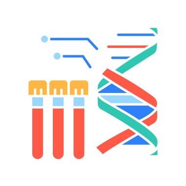 Dijital ve baskı projeleri için genetik test siyah çizgi simgesi. Uygulamalar ve web siteleri için en az temiz simgeler. UI UX ve markalaşma için modern basit simgeler