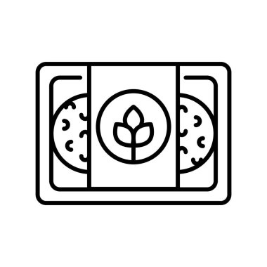 Dijital ve baskı projeleri için sebze siyahı et çizgisi simgesi. Uygulamalar ve web siteleri için en az temiz simgeler. UI UX ve markalaşma için modern basit simgeler