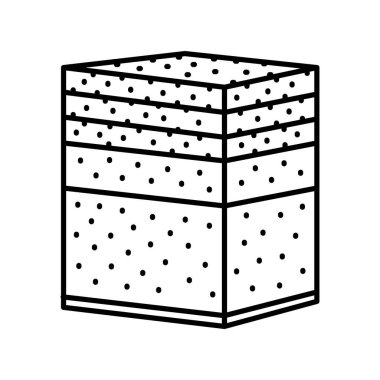 Uygulamalar ve web siteleri için asfalt tabaka simgesi. İnşaat elementleri. UI UX ve markalaşma için modern basit simgeler