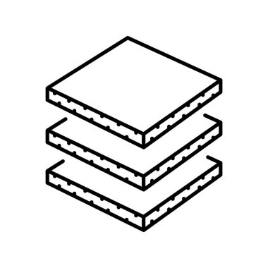 Uygulamalar ve web siteleri için alçı taşı simgesi. İnşaat elementleri. UI UX ve markalaşma için modern basit simgeler