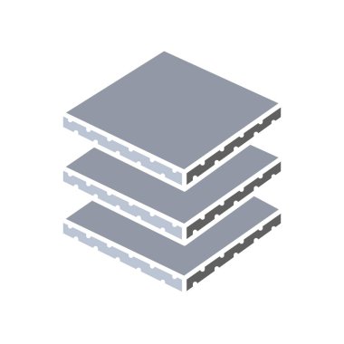 Uygulamalar ve web siteleri için alçı taşı rengi düz simge. İnşaat elementleri. UI UX ve markalaşma için modern basit simgeler