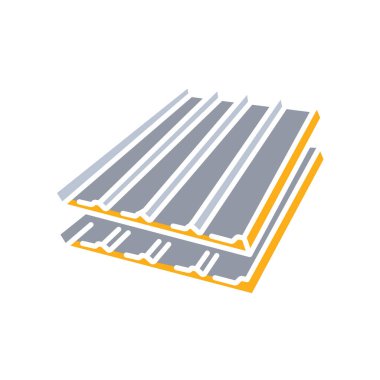 Uygulamalar ve web siteleri için panel rengi düz simge. İnşaat elementleri. UI UX ve markalaşma için modern basit simgeler