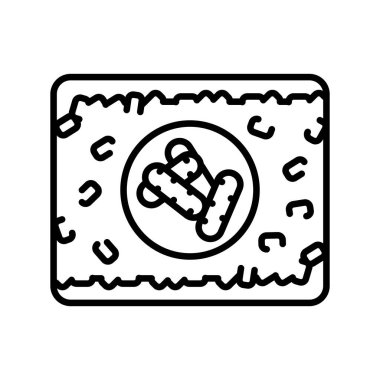 Dijital ve baskı projeleri için mantar kirliliği siyah çizgi simgesi. Uygulamalar ve web siteleri için en az temiz simgeler. UI UX ve markalaşma için modern basit simgeler