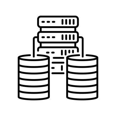 Baskın siyah hat simgesini kurun. Vektör izole eleman. Düzenlenebilir vuruş