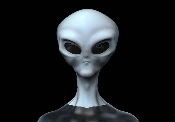 Extraterrestre Gris Representación Alta Resolución Extremadamente Detallada Realista — Foto de Stock