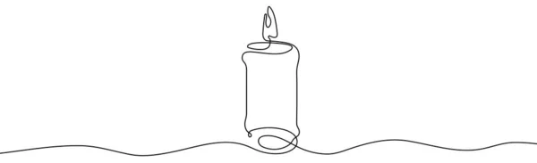 一杆一绳 蜡烛的连续矢量图解 — 图库矢量图片