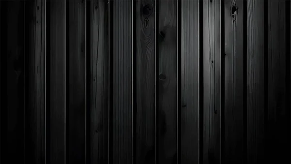 Черные Деревянные Панели Векторная Текстура Векторный Фон — стоковый вектор