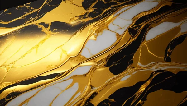Luxe Gold Marble Texture Fond Vecteur Design Texture Marbré Panoramique — Image vectorielle