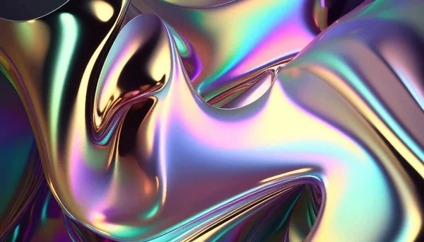 Fond Holographique Abstrait Vectoriel Années Texture Colorée Tendance — Image vectorielle