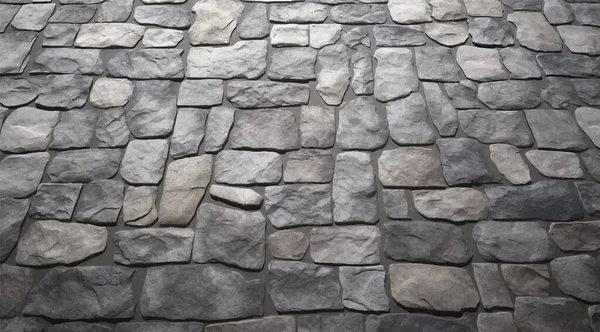 Grijze Stenen Achtergrond Stenen Textuur Vector Illustratoïne — Stockvector