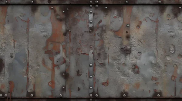 Grunge Rusty Background Vector Old Metal Texture — Stock Vector