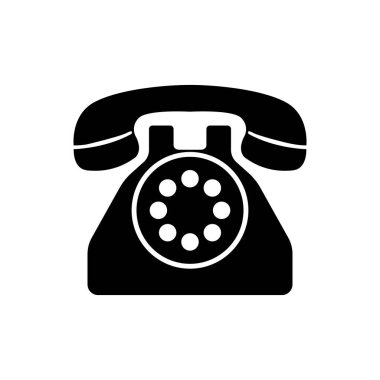 Vektör telefon simgesi. Vektör illüstrasyonu beyaz arkaplanda izole edildi