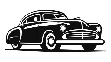 Araba çizgisi simgesi, logo. Basit taslak biçim işareti simgesi. Vektör illüstrasyonu