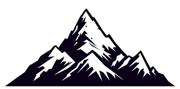 Góry Ręcznie Rysowane Skaliste Szczyty Ilustracja Wektora — Wektor stockowy