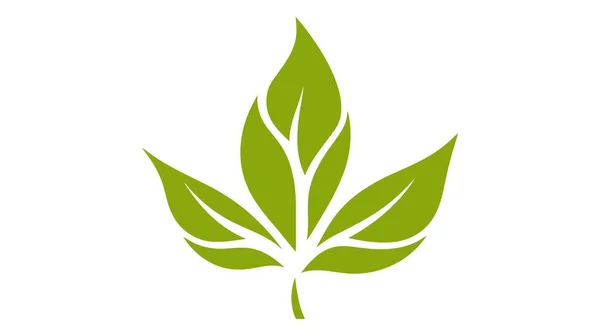 芽のモックアップエコロゴ 緑の葉の苗 成長する植物 ベクトルアイコン — ストックベクタ