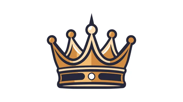 Crown Logo Icon Vector Illustration Isolated White Background — Stock Vector