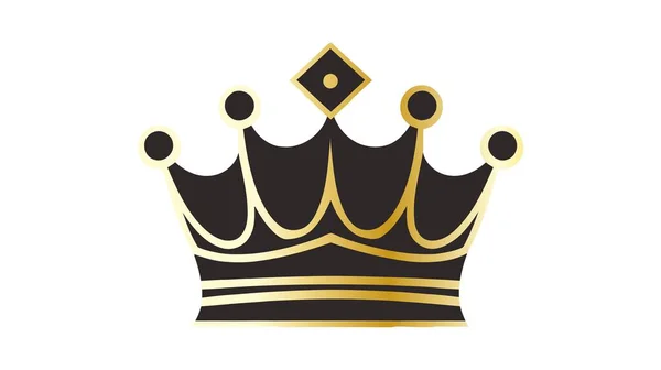 Logo Corona Icono Ilustración Vectorial Aislada Sobre Fondo Blanco — Archivo Imágenes Vectoriales