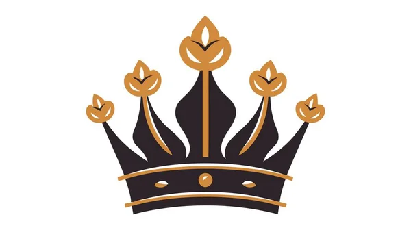 Logo Corona Icono Ilustración Vectorial Aislada Sobre Fondo Blanco — Archivo Imágenes Vectoriales