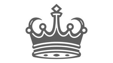 Beyaz arka plan üzerinde izole trendy düz stil taç simgesini. Vektör çizim.